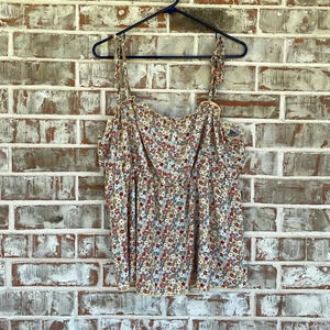 Shein Floral Peplum Tank Summer Plus Size Blouse